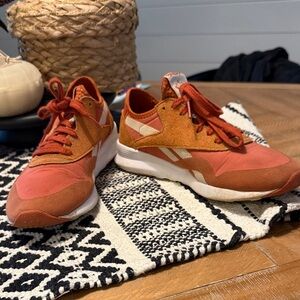 Reebok Burnt Orange and Rust Sneakers